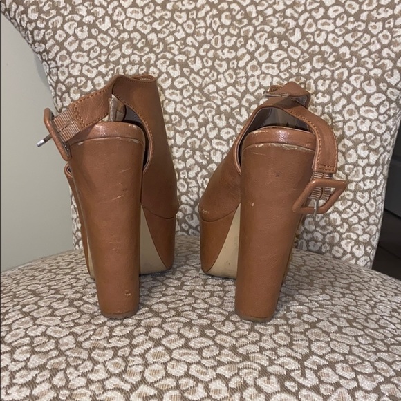 🤎Steve Madden Gabby Brown leather platform heels - Picture 3 of 7